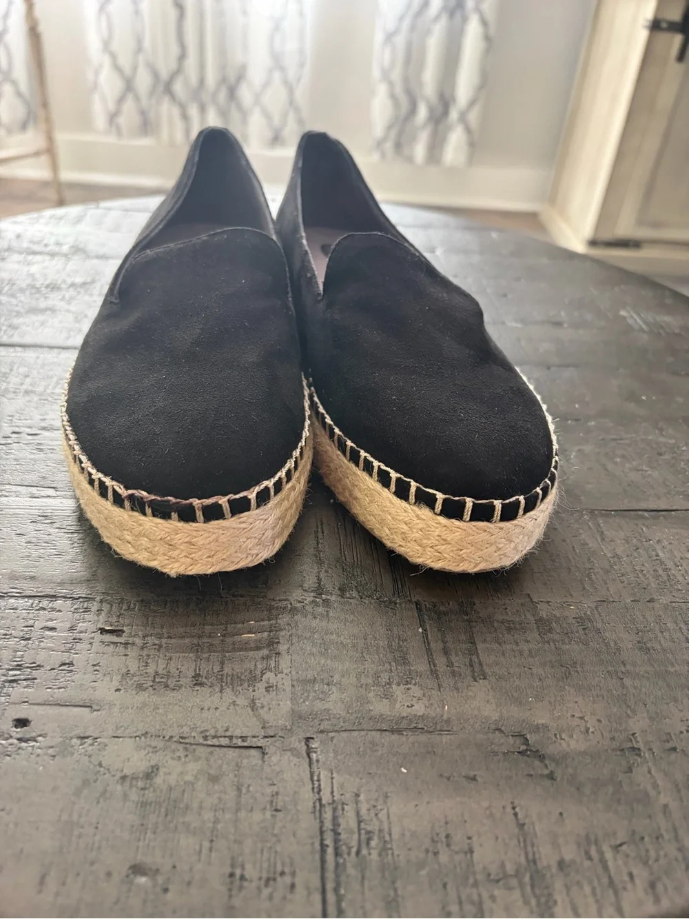 Dr. Scholl's Black Espadrille Platform Slip-On comfort technology shoes size 9.5
